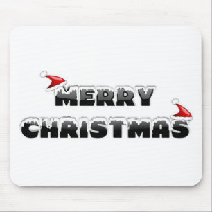 SNOWY MERRY CHRISTMAS MOUSE MAT
