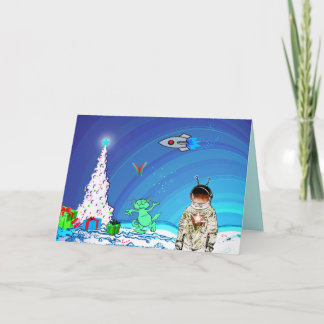 Snowy Moon Christmas Card