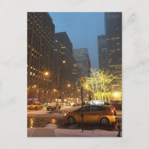 Snowy Morning Rockefeller Centre Sixth Avenue NYC Postcard