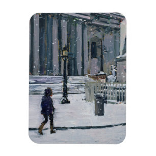 Snowy morning St. Paul's Cathedral 2009 Magnet