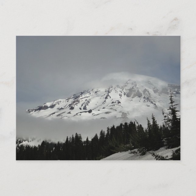 Snowy Mount Rainier Postcard (Front)