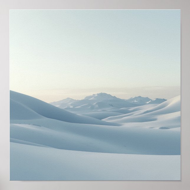 Snowy Mountain Calm Poster (Front)
