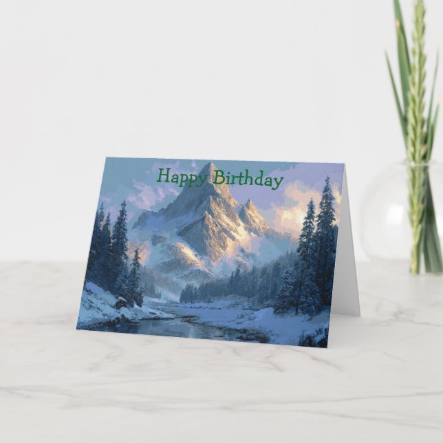 Snowy Mountain Card (Front)