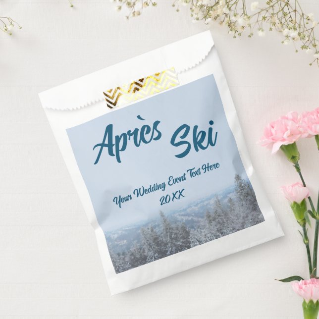 Snowy Mountain Forest Apres Ski Wedding Event Favour Bags (Sealed)