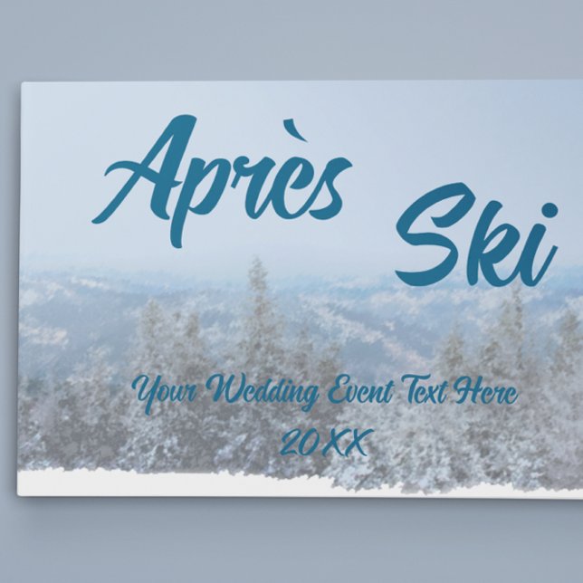 Snowy Mountain Forest Apres Ski Wedding Event Guest Book (Creator Uploaded)