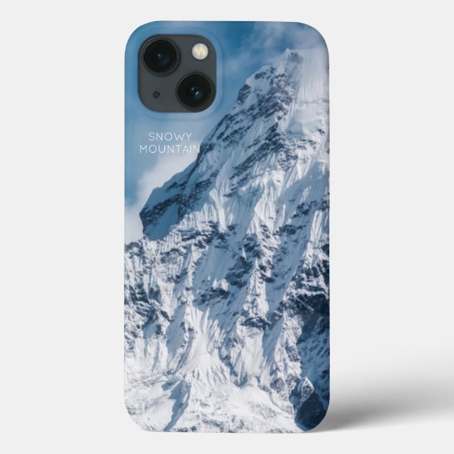Snowy Mountain Image with modern text Case-Mate iPhone Case (Back)