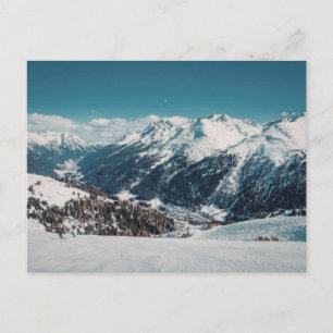 Snowy Mountain Panorama vintage Travel Postcard