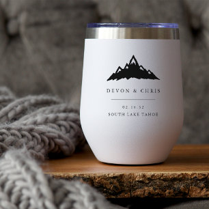 Snowy Mountain Peak Destination Wedding Favour