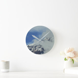 Snowy Mountain Peak Wall Clock
