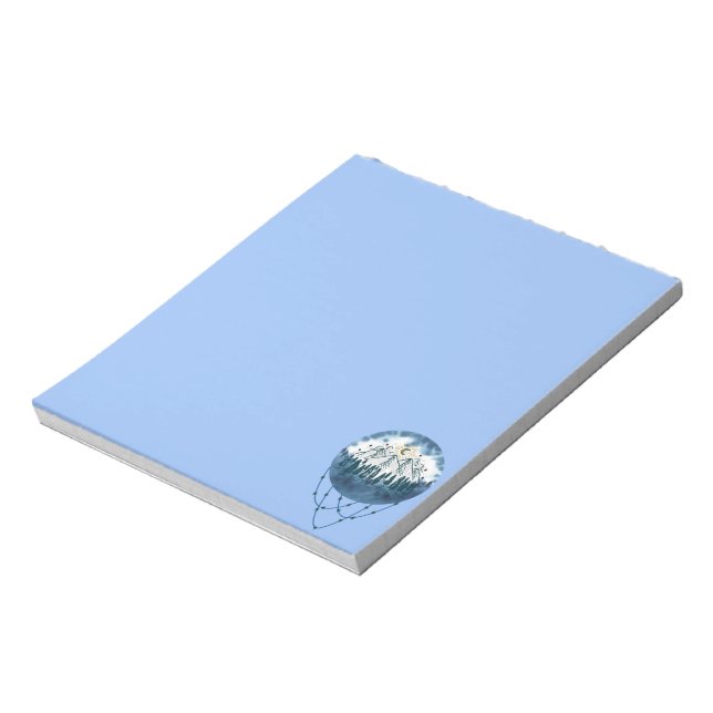 Snowy Mountain Pine Tree Nature Adventure Outdoor Notepad (Rotated)