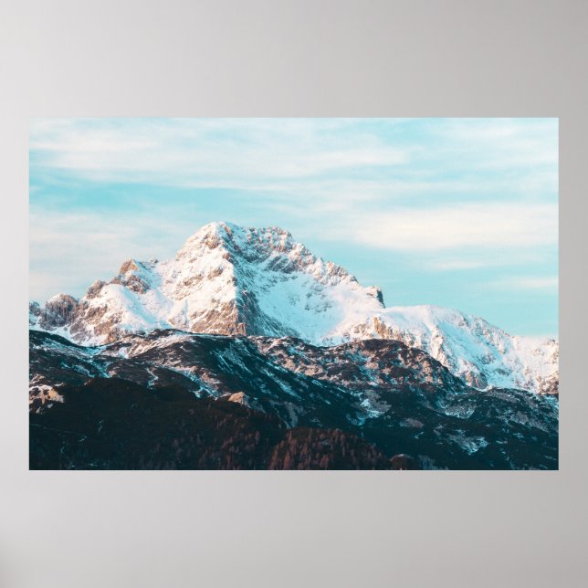 Snowy mountain poster (Front)