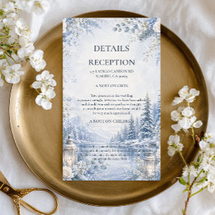 Snowy Mountain Reflections In Winter Enclosure Card