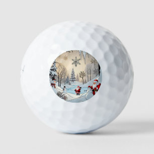 "Snowy Mountain Retreat" Golf Balls