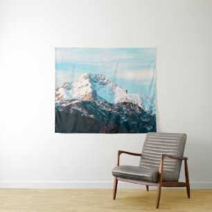 Snowy mountain tapestry