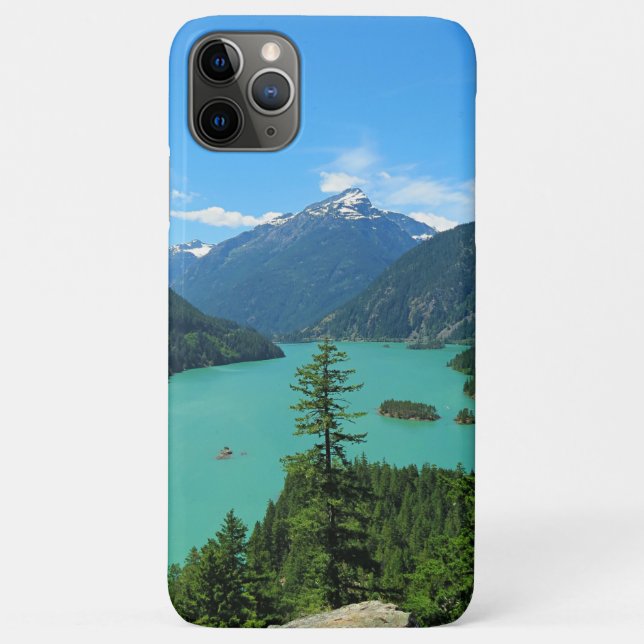 Snowy Mountain Turquoise Lake in Washington Case-Mate iPhone Case (Back)