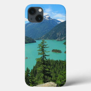 Snowy Mountain Turquoise Lake in Washington iPhone 13 Case