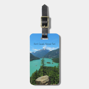 Snowy Mountain Turquoise Lake in Washington Luggag Luggage Tag