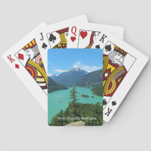 Snowy Mountain Turquoise Lake in Washington Playing Cards
