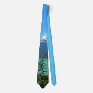 Snowy Mountain Turquoise Lake in Washington Tie