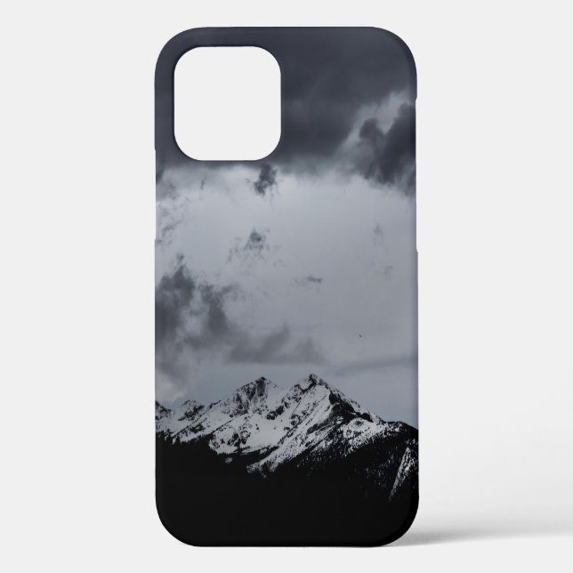 SNOWY MOUNTAIN UNDER DRAMATIC CLOUDS Case-Mate iPhone CASE (Back)