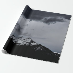 SNOWY MOUNTAIN UNDER DRAMATIC CLOUDS WRAPPING PAPER
