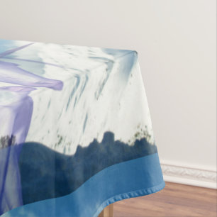 Snowy Mountain Unicorn Winter Meadow Spread Tablecloth