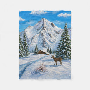 Snowy Mountain Valley Blanket