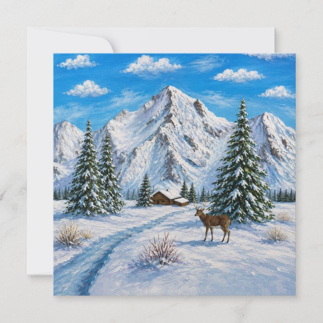 Snowy Mountain Valley Postcard (Front)