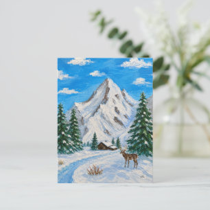 Snowy Mountain Valley Postcard