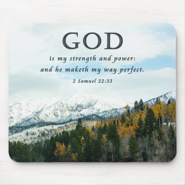 Snowy Mountains Christain Mousepad (Front)