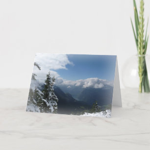 Snowy Mountains Holiday Card
