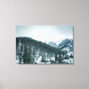 Snowy mountains in Georgia Canvas Print
