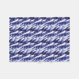 Snowy Mountains Winter  Fleece Blanket