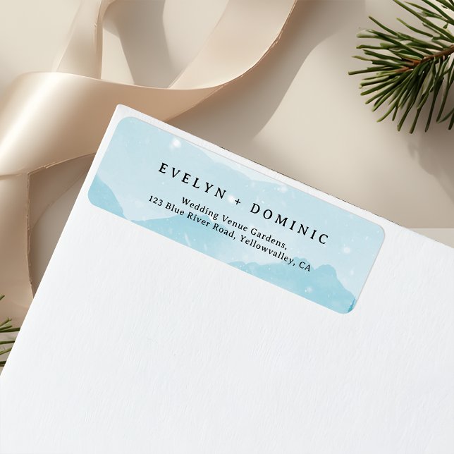 Snowy Mountains Winter Wedding Return Address (Creator Uploaded)