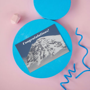 Snowy Mountaintop Photo Congratulations Card