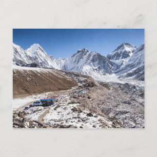 Snowy Mt Everest & Tea House, Himalayan Mountains Postcard