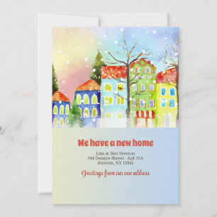 Snowy Neighbourhood Moving Announcement
