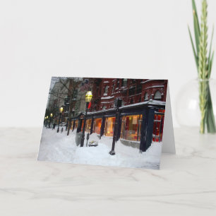 Snowy Newbury Street Card