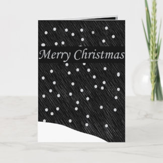 Snowy Night, Merry Christmas Greeting Card