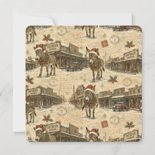 Snowy Oatman Burro Christmas Nostalgia