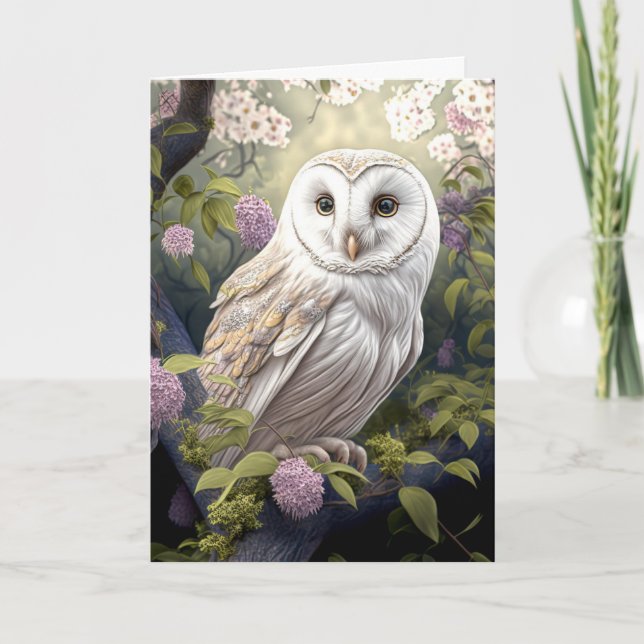 SNOWY OWL ALL-OCCASION BLANK CARD (Front)