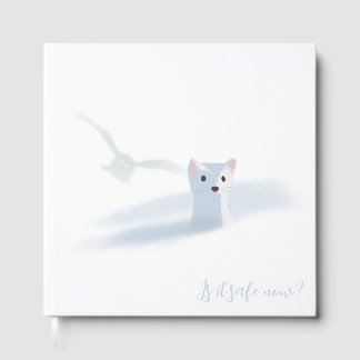 Snowy owl and a white weasel guest book