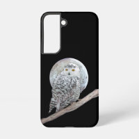 Snowy Owl and Moon Painting - Original Bird Art