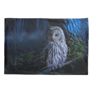Snowy Owl at Night Pillowcase