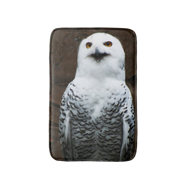 Snowy Owl bmm Bath Mat (Front Vertical)