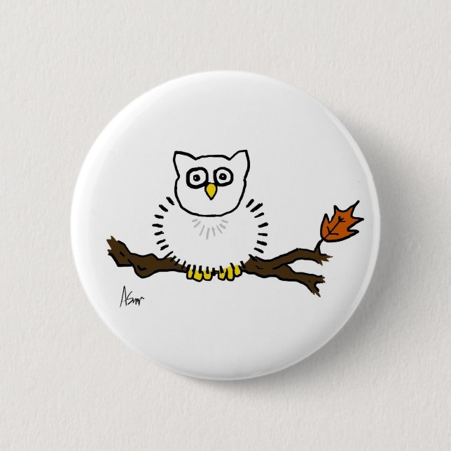 Snowy Owl Button (Front)