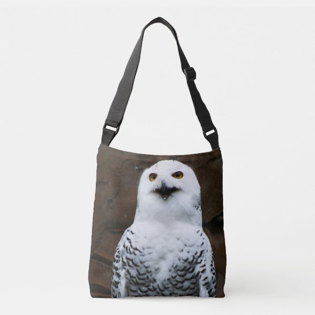 Snowy Owl cbba Crossbody Bag (Front)