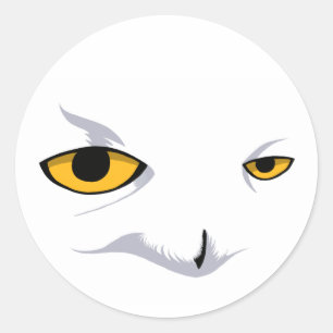 SNOWY OWL CLASSIC ROUND STICKER