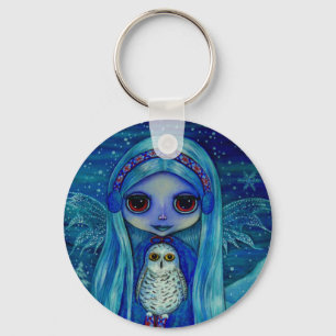 Snowy Owl Fairy Keychain