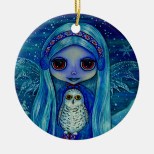 Snowy Owl Fairy Ornament